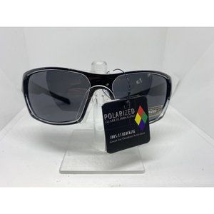 XLOOP SUNGLASSES Anti-Glare Shatterproof/ Polarized Wrap Black Clear/Black Lens